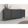 Moderner Design Buffetschrank Orival mit 4 Türen für Küche und Wohnzimmer, 205x40cm Maße