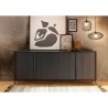 Moderner Design Buffetschrank Orival mit 4 Türen für Küche und Wohnzimmer, 205x40cm Modell