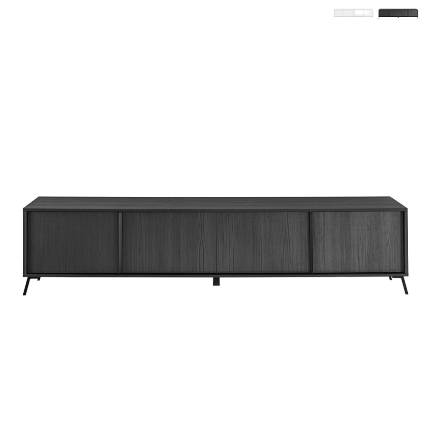 Moderner TV-Schrank Halton mit 4 Türen, 205x48x40cm, Wohnzimmermöbel Aktion Moderner TV-Schrank Halton mit 4 Türen, 205x48x40cm, Wohnzimmermöbel Aktion