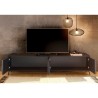 Moderner TV-Schrank Halton mit 4 Türen, 205x48x40cm, Wohnzimmermöbel Maße