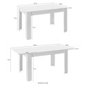 Ausziehbarer Esstisch Weiß Hochglanz Eiche 90x137-185cm Bellevue Katalog