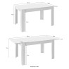 Ausziehbarer Esstisch Weiß Hochglanz Eiche 90x137-185cm Bellevue Katalog