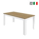 Tisch 180x90cm Küche Esszimmer Weiß Hochglanz Eiche Bellerose Verkauf