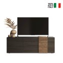 Moderner TV-Schrank mit 3 Türen in Grau Holz 181x44x86cm Suite Rabatte