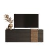 Moderner TV-Schrank mit 3 Türen in Grau Holz 181x44x86cm Suite Lagerbestand
