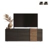 Moderner TV-Schrank mit 3 Türen in Grau Holz 181x44x86cm Suite Aktion