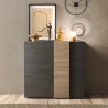 Moderner Mehrzweck-Wohnzimmerschrank 2 Türen 121x44x115cm Peak Angebot