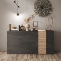 Moderne Anrichte Byron mit 3 Türen, 181x44x86cm, für Wohnzimmer und Küche Angebot