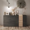 Moderne Anrichte Byron mit 3 Türen, 181x44x86cm, für Wohnzimmer und Küche Angebot