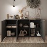 Moderne Anrichte Byron mit 3 Türen, 181x44x86cm, für Wohnzimmer und Küche Maße