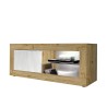 Moderner TV-Ständer 140x43 cm Holz weiße Tür Diver WB Basic Rabatte