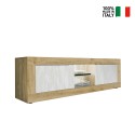 Moderner TV-Schrank aus Holz mit 2 Türen, Weiß, 180 cm, Nolux WB Basic Angebot
