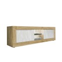 Moderner TV-Schrank aus Holz mit 2 Türen, Weiß, 180 cm, Nolux WB Basic Rabatte