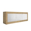 Weißer TV-Schrank Visio WB, 210 cm, Holz, 2 Türen, 2 Schubladen Lagerbestand