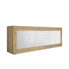 Mobiler TV-Ständer 210cm aus Holz mit 2 Türen und 2 Schubladen in Weiß Visio WB Lagerbestand