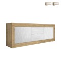 Weißer TV-Schrank Visio WB, 210 cm, Holz, 2 Türen, 2 Schubladen Aktion