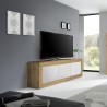 Weißer TV-Schrank Visio WB, 210 cm, Holz, 2 Türen, 2 Schubladen Maße