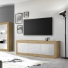 Mobiler TV-Ständer 210cm aus Holz mit 2 Türen und 2 Schubladen in Weiß Visio WB Kosten