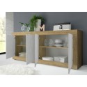 Sideboard Altea WB - Holzbuffet 207 cm, Weiß, 4 Türen Modell
