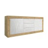 Moderne Holz-Kommode 3 Schubladen 2 Türen weiß Tribus WB Basic Lagerbestand