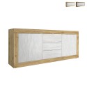 Moderne Holz-Kommode 3 Schubladen 2 Türen weiß Tribus WB Basic Aktion