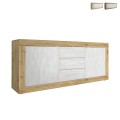 Moderne Holz-Anrichte mit 3 Schubladen und 2 Türen in Weiß Tribus WB Basic Aktion