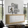Moderne Holz-Kommode 3 Schubladen 2 Türen weiß Tribus WB Basic Angebot