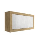 Küchenbuffet Sideboard Holz 160x42cm 3 Türen Weiß Modis WB Basic Rabatte