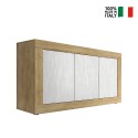 Küchenbuffet Sideboard Holz 160x42cm 3 Türen Weiß Modis WB Basic Angebot