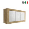 Küchenbuffet Sideboard Holz 160x42cm 3 Türen Weiß Modis WB Basic Angebot
