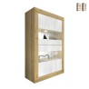 Moderne Wohnzimmer-Vitrine, 4 Türen, weißes Holz, 102x43 cm, Tina WB Basic Aktion