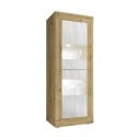 Wohnzimmer-Vitrine Holz Weiß mit 2 Glastüren Nina WB Basic Rabatte
