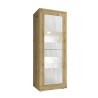 Wohnzimmer-Vitrine Holz Weiß mit 2 Glastüren Nina WB Basic Rabatte