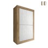 Weißer Schrank 4 Türen Hochkommode Küche Holz Novia WB Basic Verkauf