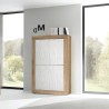 Weißer Schrank 4 Türen Hochkommode Küche Holz Novia WB Basic Sales