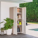 Garten-Aufbewahrungsschrank mit 3 verstellbaren Einlegeböden 80x45x180h Groove Alto Keter Aktion