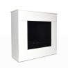Bioethanol-Kamin freistehend mit Holzrahmen, weiß 96x35x90h Michelangelo Sales