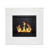 Bioethanol-Kamin freistehend mit Holzrahmen, weiß 96x35x90h Michelangelo Angebot