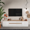 TV-Lowboard 205x40x44cm aus Holz, 2 Türen, 2 Schubladen Venice Aktion