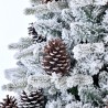 Künstlicher verschneiter Weihnachtsbaum mit Zapfen 180 cm Faaborg Angebot