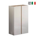 Schuhschrank Indy mit 2 Türen, 70x35x111cm, weiß glänzend Holz Verkauf