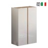 Schuhschrank Indy mit 2 Türen, 70x35x111cm, weiß glänzend Holz Verkauf