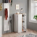Schuhschrank Indy mit 2 Türen, 70x35x111cm, weiß glänzend Holz Rabatte