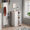 Schuhschrank Indy mit 2 Türen, 70x35x111cm, weiß glänzend Holz Rabatte