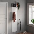 Moderner Wandgarderobe 2 Haken Aufbewahrung Weiß Hochglanz Leslie Aktion
