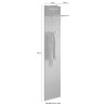 Moderner Wandgarderobe 2 Haken Aufbewahrung Weiß Hochglanz Leslie Lagerbestand