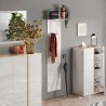 Moderner Wandgarderobe 2 Haken Aufbewahrung Weiß Hochglanz Leslie Sales