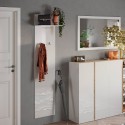 Moderner Wandgarderobe 2 Haken Aufbewahrung Weiß Hochglanz Leslie Rabatte