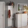 Moderner Wandgarderobe 2 Haken Aufbewahrung Weiß Hochglanz Leslie Rabatte