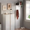 Moderne Wandgarderobe, 2 glänzend weißen Aufbewahrungshaken, Leslie Katalog